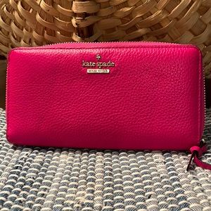 Kate Spade hot pink wallet